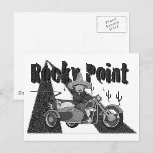 Mexico Rocky Point Grunge Briefkaart (Voorkant / Achterkant)