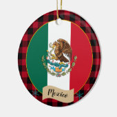 Mexico, Rode buffels, Mexicaanse vlag Keramisch Ornament (Links)
