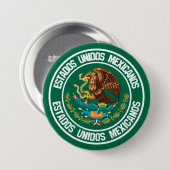 Mexico Rond Embleem Ronde Button 7,6 Cm (Voorkant /achterkant)