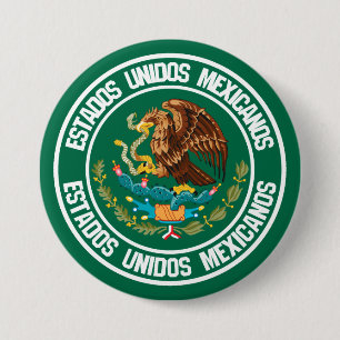 Mexico Rond Embleem Ronde Button 7,6 Cm