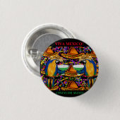 MEXICO RONDE BUTTON 3,2 CM (Voorkant /achterkant)