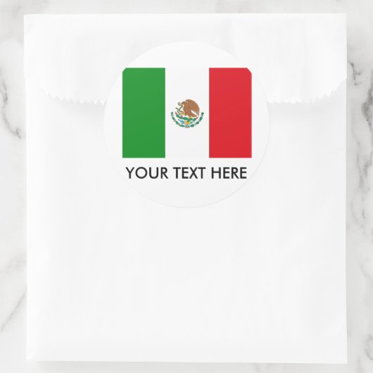 Mexico Ronde Sticker (Tas)