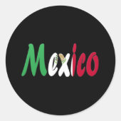 Mexico Ronde Sticker (Voorkant)
