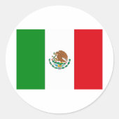 Mexico Ronde Sticker (Voorkant)
