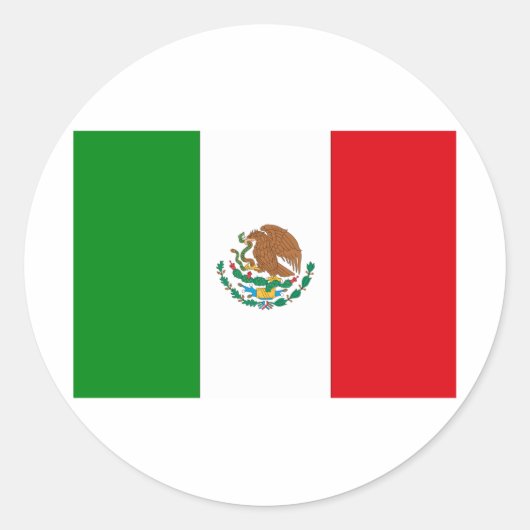 Mexico Ronde Sticker (Voorkant)
