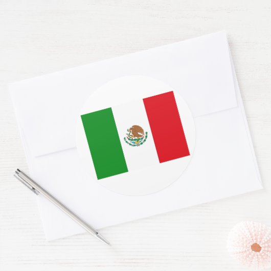 Mexico Ronde Sticker (Envelop)
