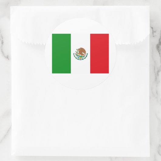 Mexico Ronde Sticker (Tas)