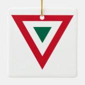 Mexico rondel land vlag symbool leger een leger keramisch ornament (Achterkant)
