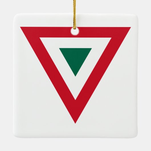 Mexico rondel land vlag symbool leger een leger keramisch ornament (Achterkant)