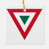 Mexico rondel land vlag symbool leger een leger keramisch ornament (Voorkant)