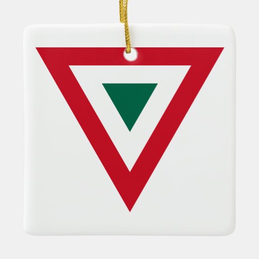 Mexico rondel land vlag symbool leger een leger keramisch ornament (Voorkant)