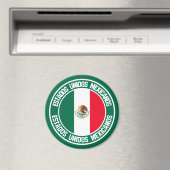 Mexico Round Emblem Magneet (Insitu (Vaatwasser))