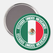Mexico Round Emblem Magneet (Voorkant / Achterkant)