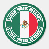 Mexico Round Emblem Magneet (Voorkant)