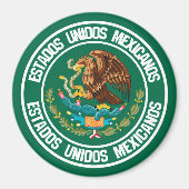 Mexico Round Emblem Magneet (Voorkant)