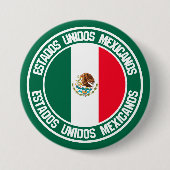 Mexico Round Emblem Ronde Button 7,6 Cm (Voorkant)
