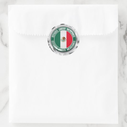 Mexico Round Emblem Ronde Sticker (Tas)