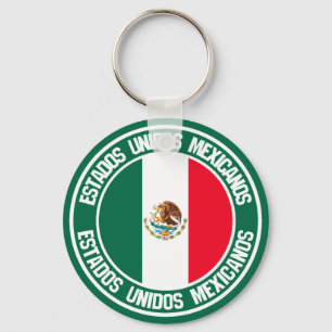 Mexico Round Emblem Sleutelhanger