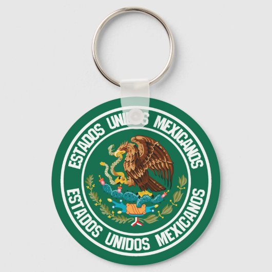 Mexico Round Emblem Sleutelhanger (Voorkant)