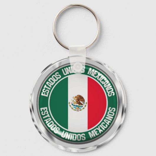 Mexico Round Emblem Sleutelhanger (Voorkant)