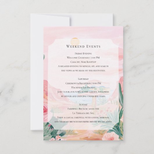 Mexico | Routekaart bestemming bruiloft (Achterkant)