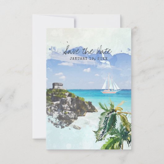 Mexico | Routekaart bestemming bruiloft (Achterkant)