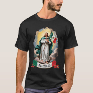 Mexico San Judas Tadeo houdt Mexicaanse vlag Katho T-shirt