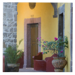 Mexico, San Miguel de Allende, Boogvormige ingang Tegeltje