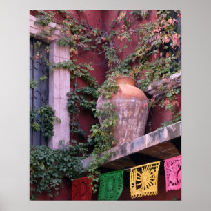 Mexico, San Miguel de Allende, Ivy, kleipot, Poster