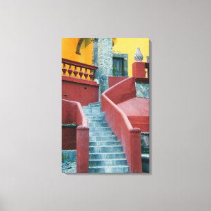 Mexico, San Miguel de Allende, Kleurrijk Canvas Afdruk