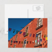 Mexico, San Miguel de Allende. Kleurrijke banners Briefkaart (Voorkant / Achterkant)