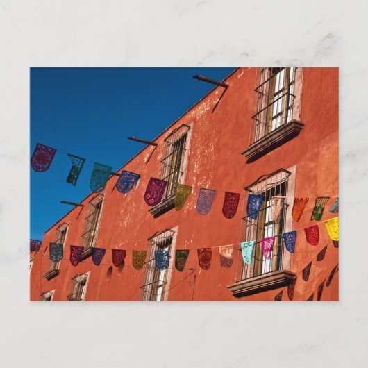 Mexico, San Miguel de Allende. Kleurrijke banners Briefkaart (Voorkant)