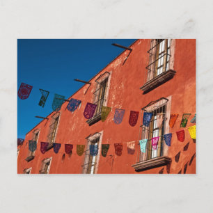 Mexico, San Miguel de Allende. Kleurrijke banners Briefkaart
