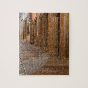 Mexico, San Miguel de Allende, Trottoir met Legpuzzel