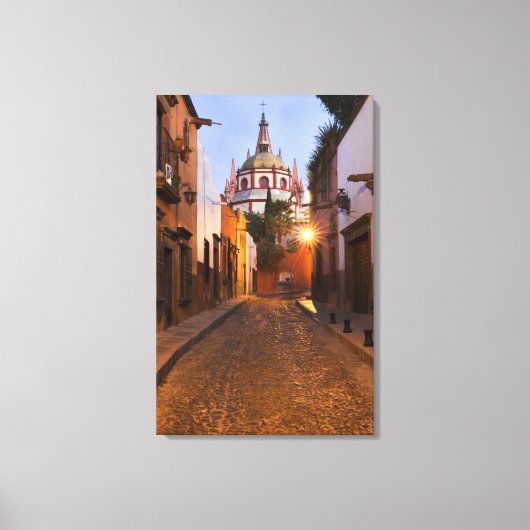 Mexico, San Miguel de Allende. Vroege ochtend Canvas Afdruk (Voorkant)