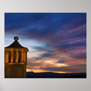 Mexico, San Miguel de Allende. Zonsondergang over Poster