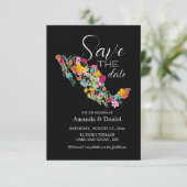 Mexico Save the Date Huwelijks Bloemstuk Uitnodigi (Staand voorkant)