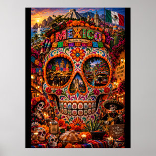 Mexico Schedel Artprint Staat van Geest Poster