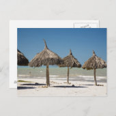 Mexico, schiereiland Yucatan, Progreso. Thatch Briefkaart (Voorkant / Achterkant)