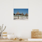 Mexico, schiereiland Yucatan, Progreso. Thatch Poster (Keuken)