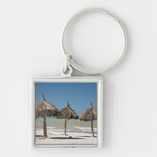 Mexico, schiereiland Yucatan, Progreso. Thatch Sleutelhanger (Voorkant)