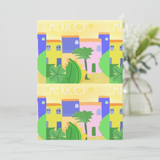 Mexico schilderkunst kaart (Staand voorkant)