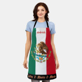 Mexico schort, Mexico, Mexicaanse Vlag Chefs keuke Schort (Gedragen)
