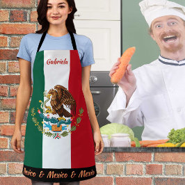 Mexico schort, Mexico, Mexicaanse Vlag Chefs keuke Schort