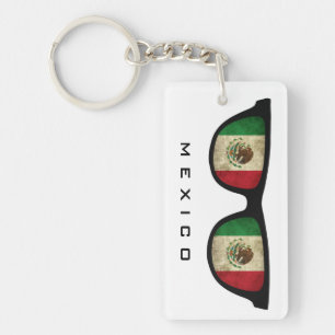 Mexico Shades aangepaste tekst en kleurenketen Sleutelhanger