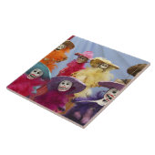 Mexico. Skelet Catrinas, beroemde figuren Tegeltje (Zijkant)