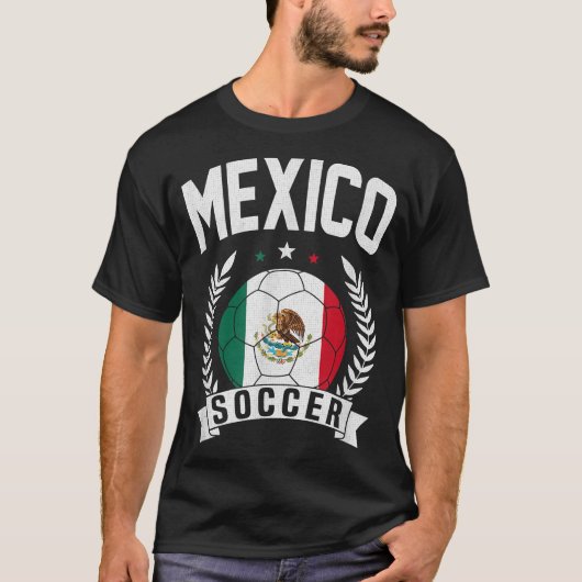 Mexico Soccer Support Team Jersey Mexican Flag T-S T-shirt (Voorkant)