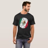 Mexico Soccer Team Apparel 2022 Mexican Ball Flag T-shirt (Voorkant volledig)