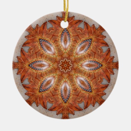 Mexico Sol Kaleidoscope Medallion Keramisch Ornament (Voorkant)