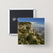 Mexico, staat Chihuahua, Copper Canyon. DIT Vierkante Button 5,1 Cm (Voorkant /achterkant)